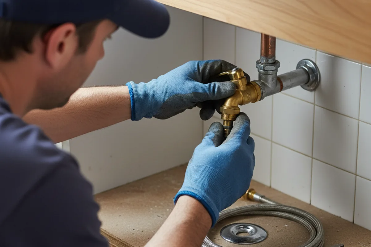Shutoff valve and fitting work during Emergency Plumbing in Fernley